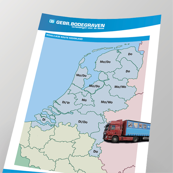 Wekelijkse route Nederland